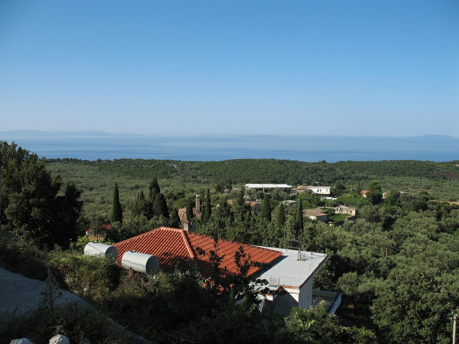 A house above the sea at Vuno on the Albanian Riviera