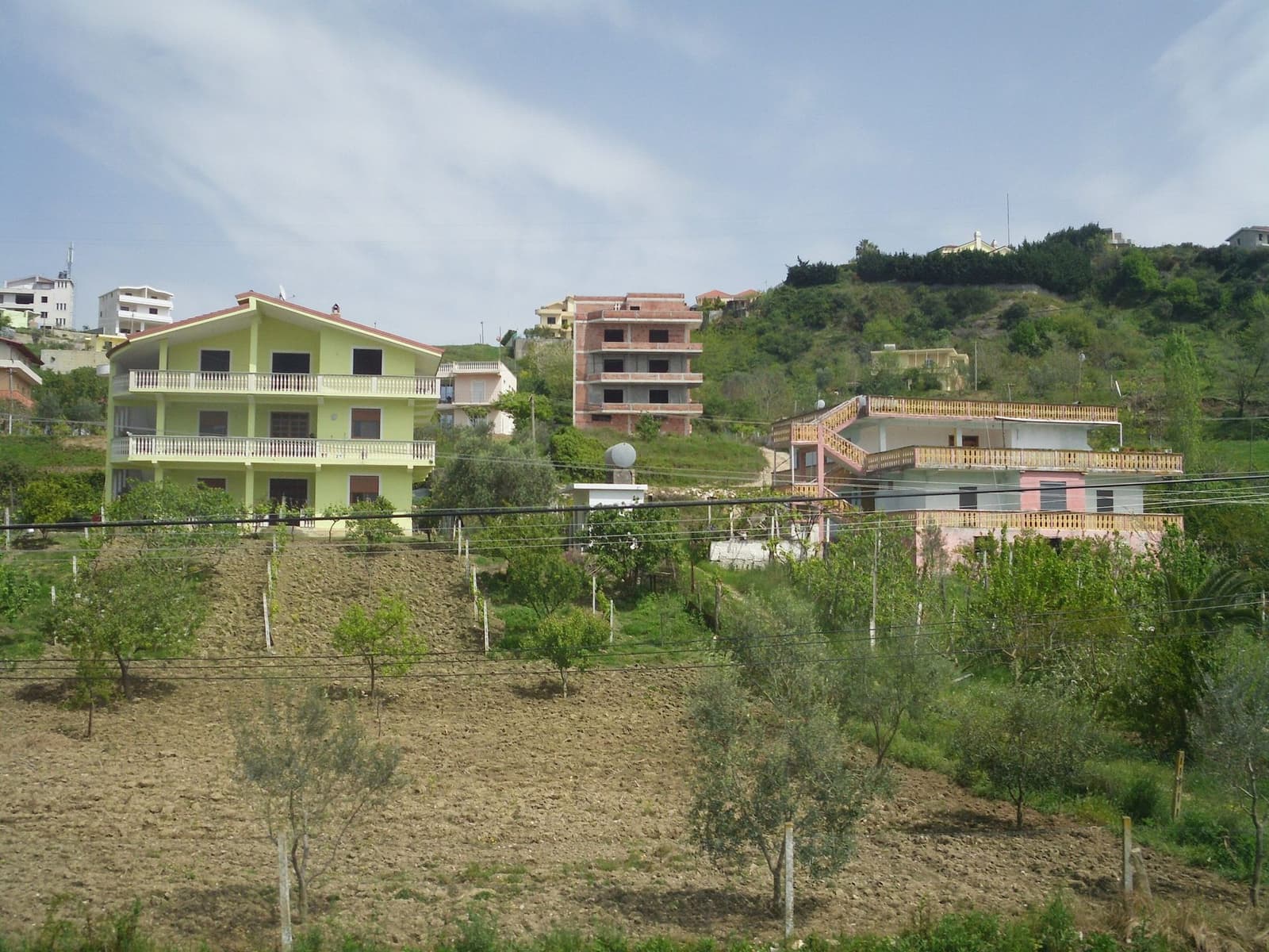 Residential houses on the coast near Durrës